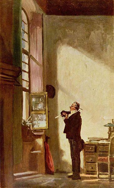 Carl Spitzweg Der Schreiber oil painting image